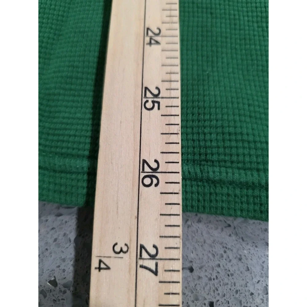 POLO Ralph Lauren Men‎  Waffle Knit Green Long Sleeve Thermal Shirt Small Henley